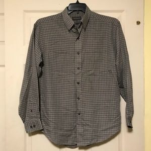 VanHeusen Button-down shirt; M 15-15 1/2; gray